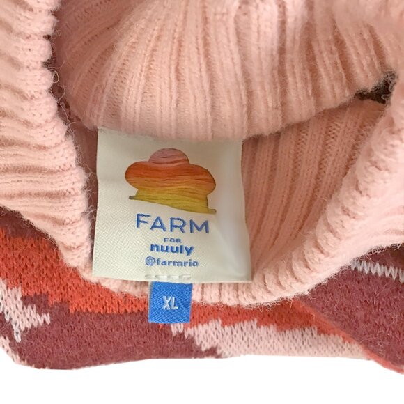 Farm Rio Flower Wool Knit Mini Christmas Holiday Sweater Dress NWOT - Picture 10 of 13